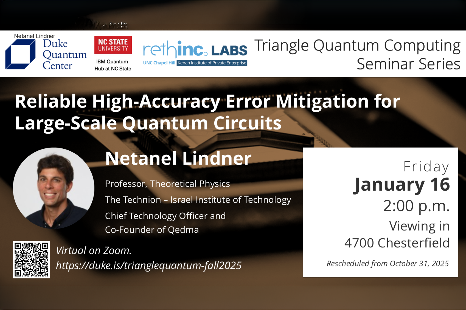 20260116 Triangle Quantum Seminar Series